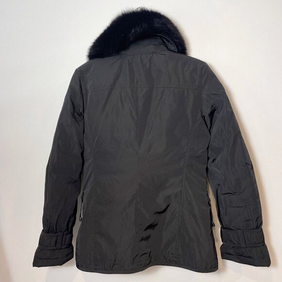 Peuterey Womens Yiska Down Insulated Winter Fur Jacket Black 42 Long Sleeve - Picture 2 of 12